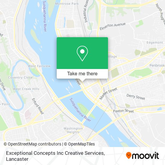 Exceptional Concepts Inc Creative Services map