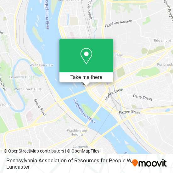 Pennsylvania Association of Resources for People W map