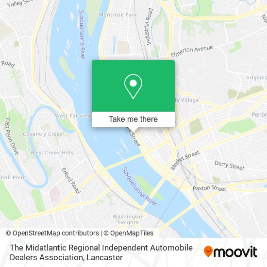 The Midatlantic Regional Independent Automobile Dealers Association map