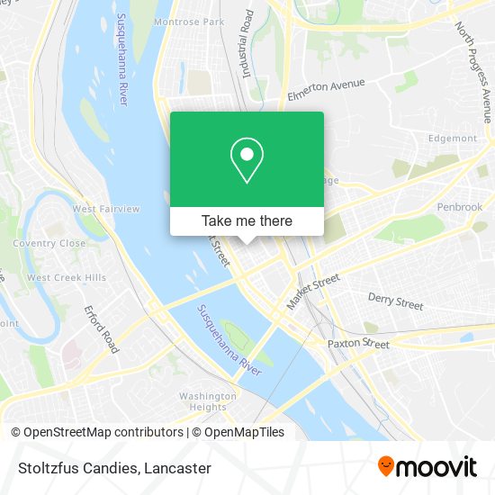 Stoltzfus Candies map