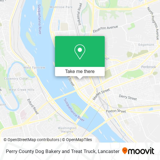 Perry County Dog Bakery and Treat Truck map