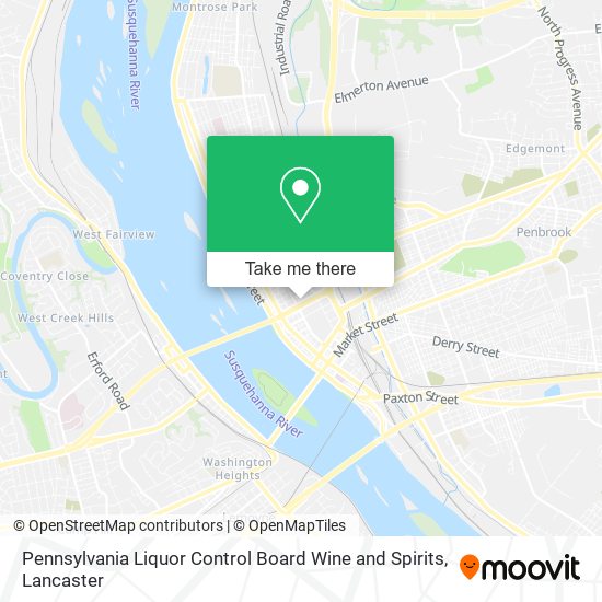 Mapa de Pennsylvania Liquor Control Board Wine and Spirits