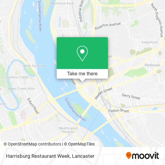 Harrisburg Restaurant Week map