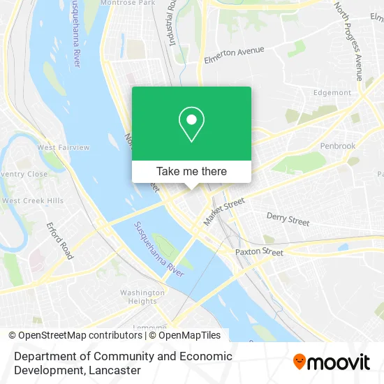 Department of Community and Economic Development map