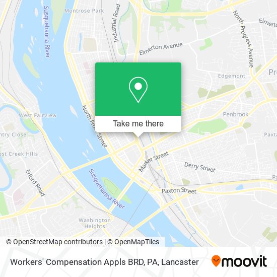 Workers' Compensation Appls BRD, PA map