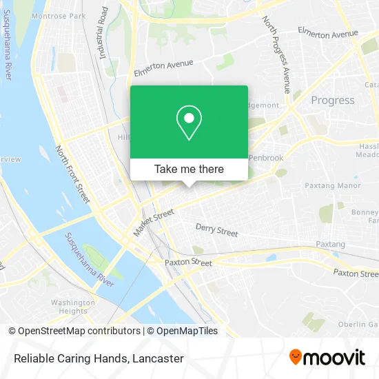 Reliable Caring Hands map