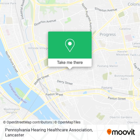 Mapa de Pennsylvania Hearing Healthcare Association
