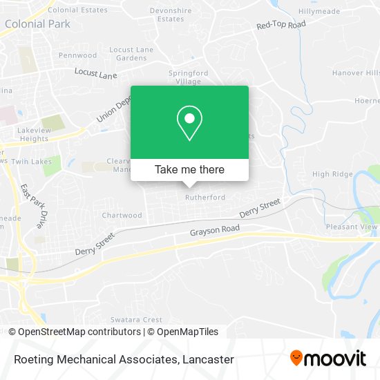 Roeting Mechanical Associates map