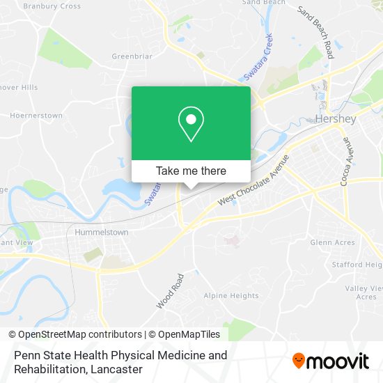 Penn State Health Physical Medicine and Rehabilitation map