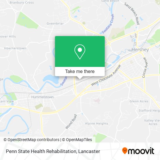 Penn State Health Rehabilitation map