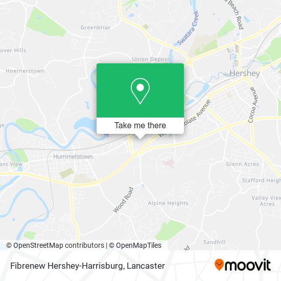 Fibrenew Hershey-Harrisburg map