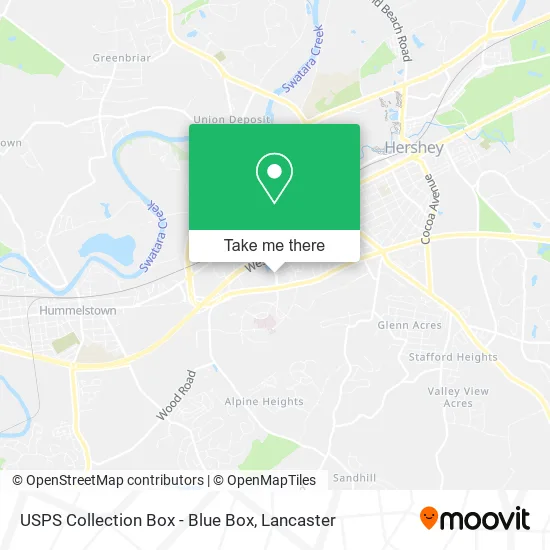 USPS Collection Box - Blue Box map