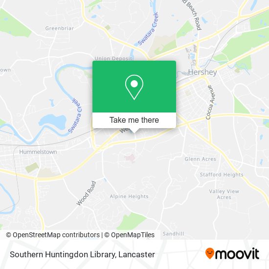 Southern Huntingdon Library map
