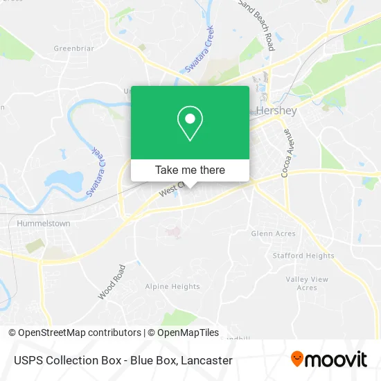USPS Collection Box - Blue Box map