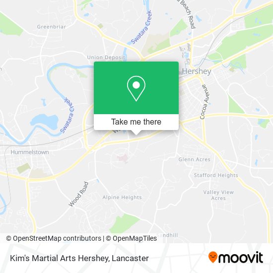 Kim's Martial Arts Hershey map