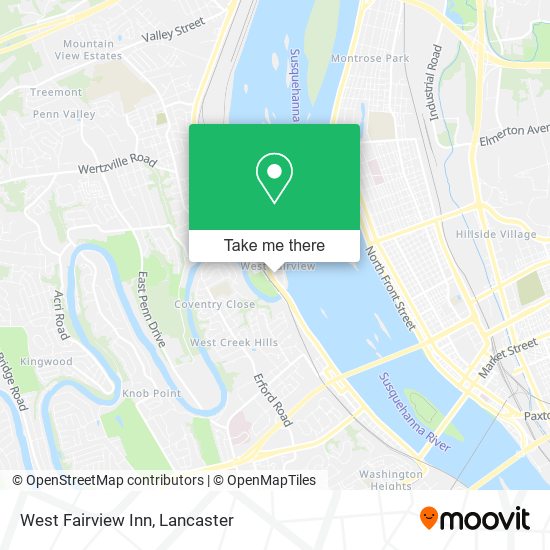 West Fairview Inn map