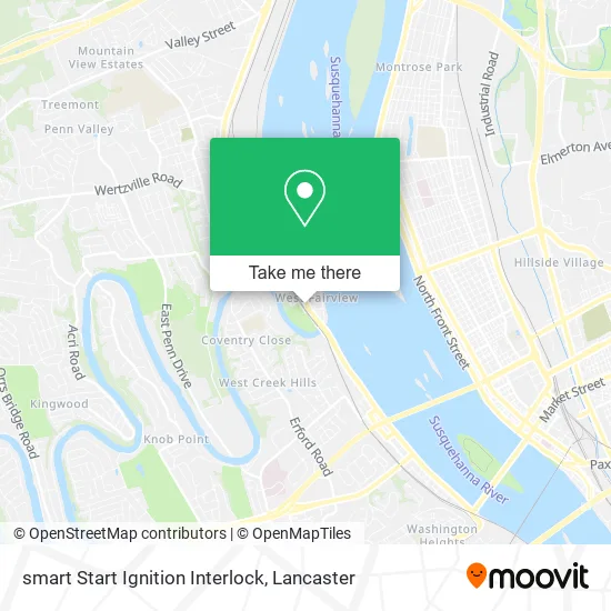 smart Start Ignition Interlock map