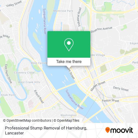 Mapa de Professional Stump Removal of Harrisburg