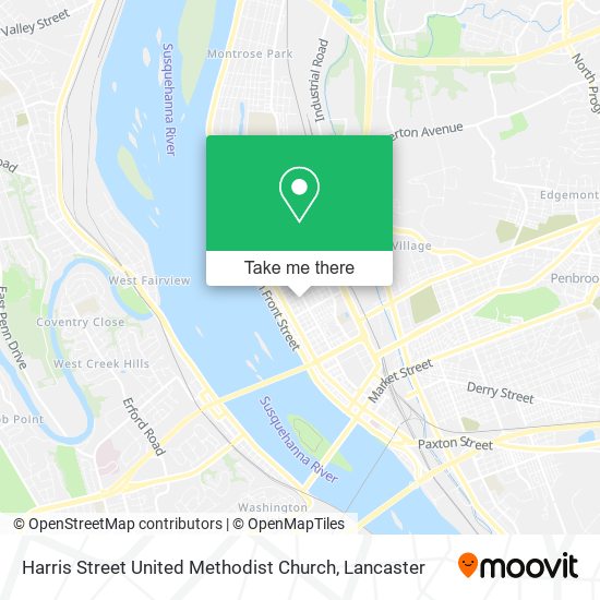 Harris Street United Methodist Church map