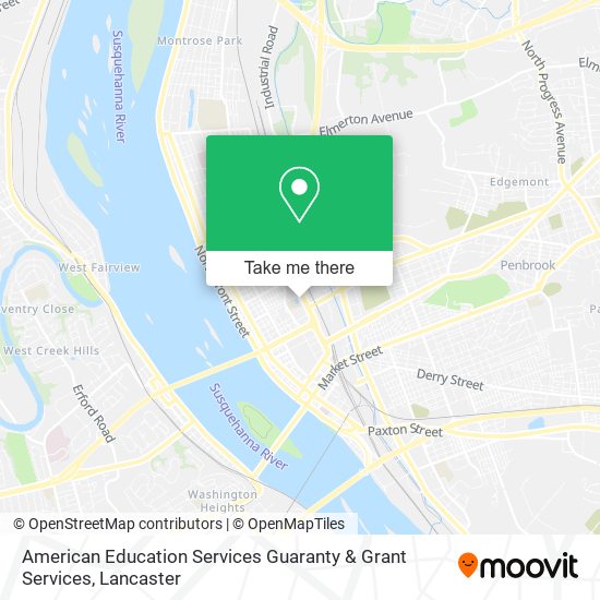 American Education Services Guaranty & Grant Services map