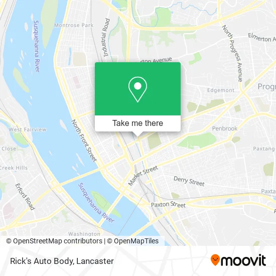 Rick's Auto Body map