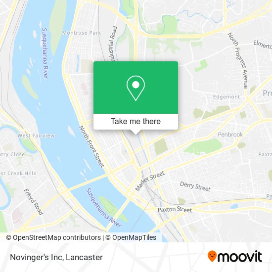 Novinger's Inc map