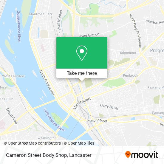 Cameron Street Body Shop map