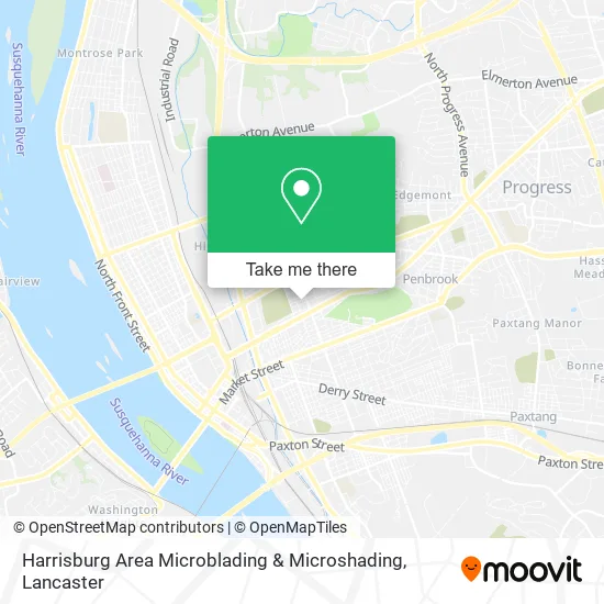 Harrisburg Area Microblading & Microshading map