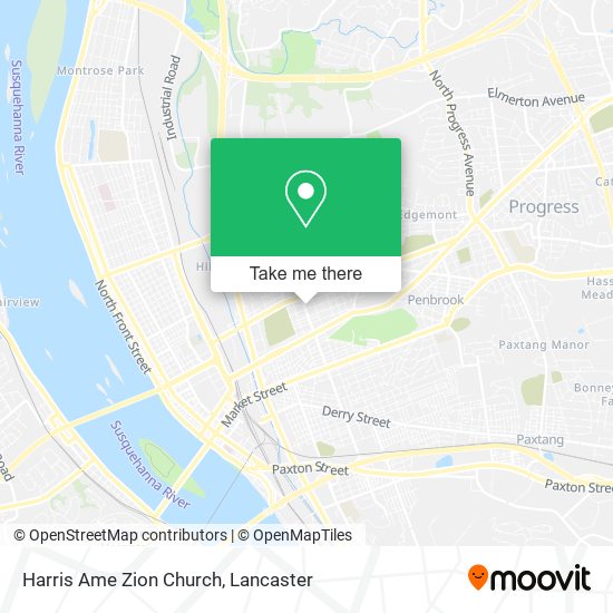 Harris Ame Zion Church map