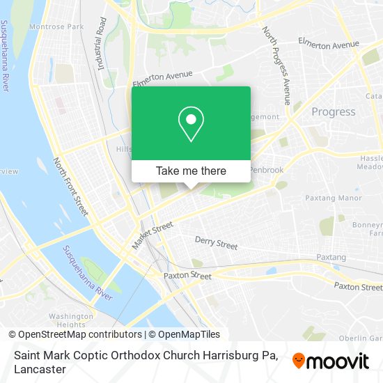 Saint Mark Coptic Orthodox Church Harrisburg Pa map