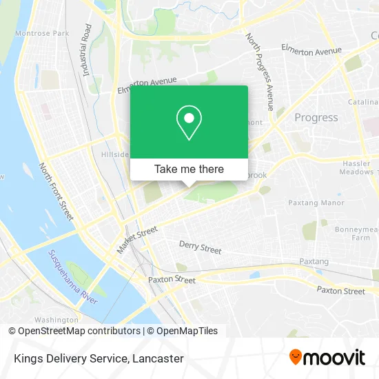 Kings Delivery Service map