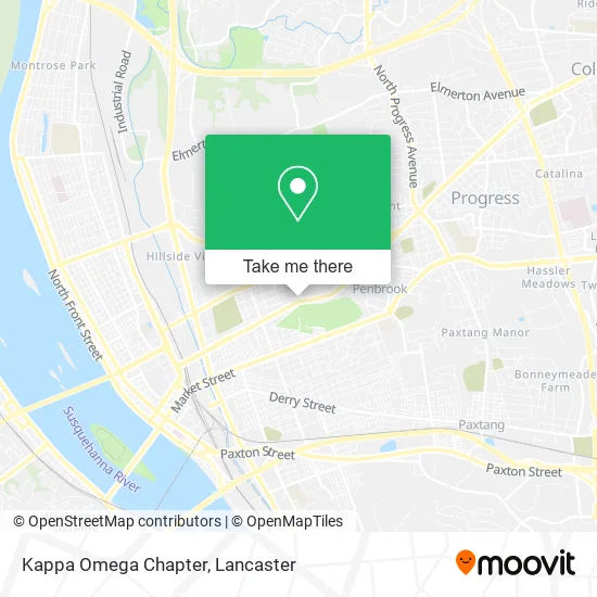 Kappa Omega Chapter map