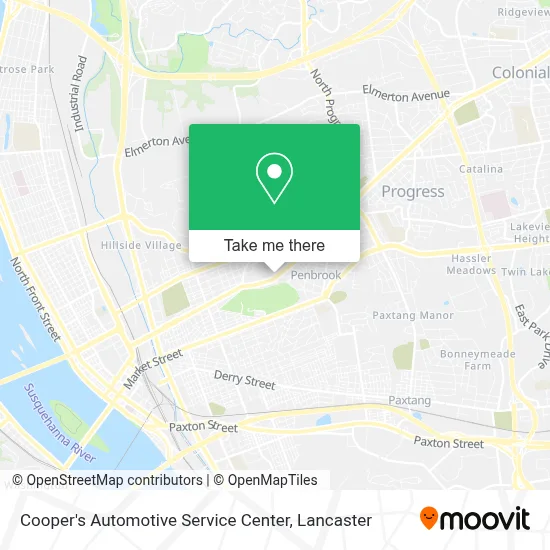 Cooper's Automotive Service Center map