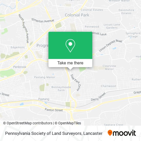 Mapa de Pennsylvania Society of Land Surveyors