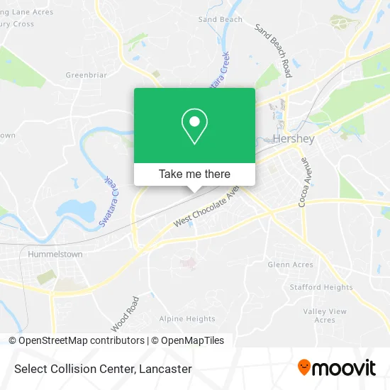 Select Collision Center map