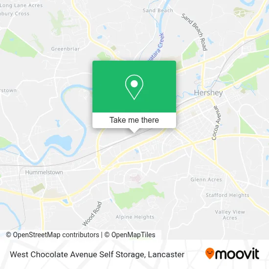 West Chocolate Avenue Self Storage map