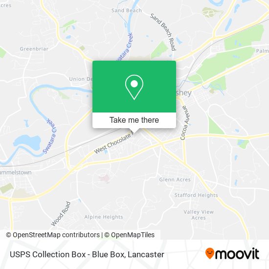 USPS Collection Box - Blue Box map