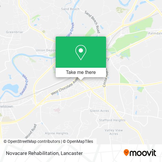 Mapa de Novacare Rehabilitation