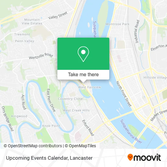 Upcoming Events Calendar map