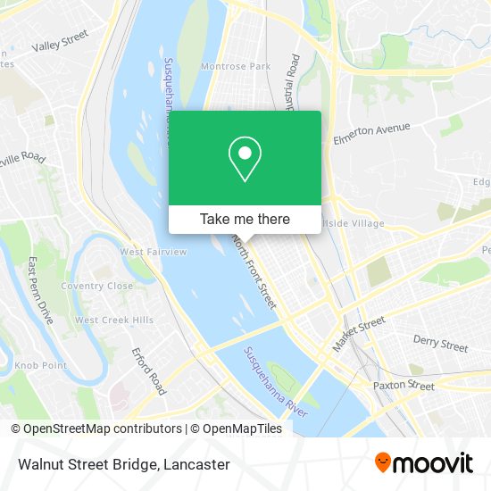 Walnut Street Bridge map