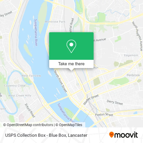 USPS Collection Box - Blue Box map