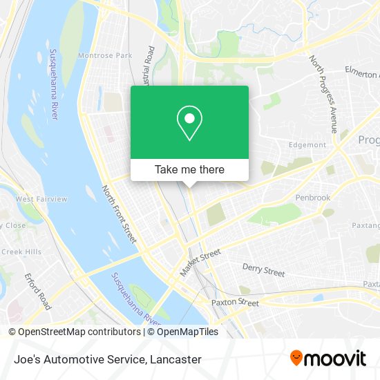 Joe's Automotive Service map