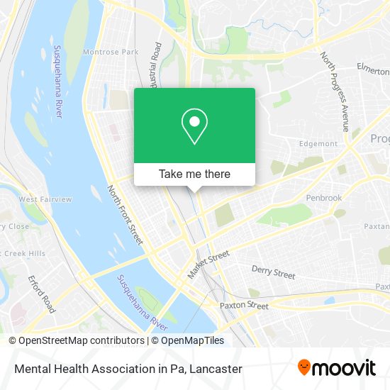 Mental Health Association in Pa map
