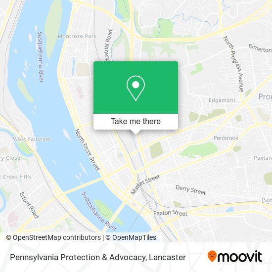 Mapa de Pennsylvania Protection & Advocacy