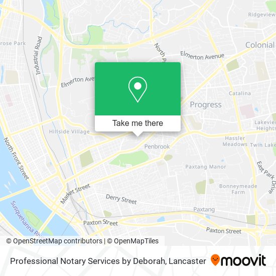Professional Notary Services by Deborah map