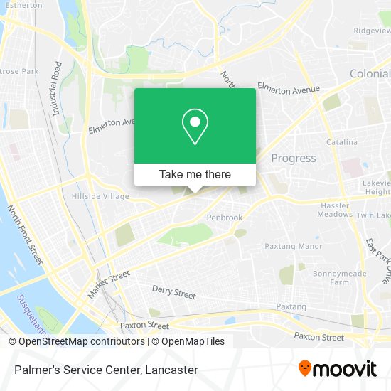Palmer's Service Center map