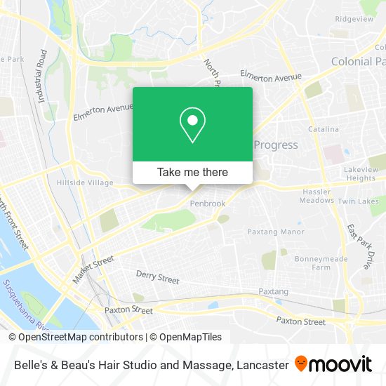 Mapa de Belle's & Beau's Hair Studio and Massage