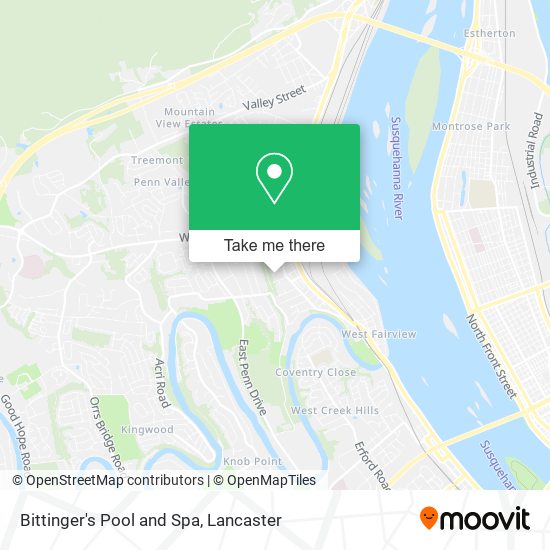 Bittinger's Pool and Spa map