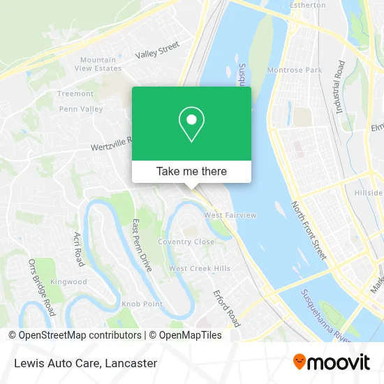Lewis Auto Care map