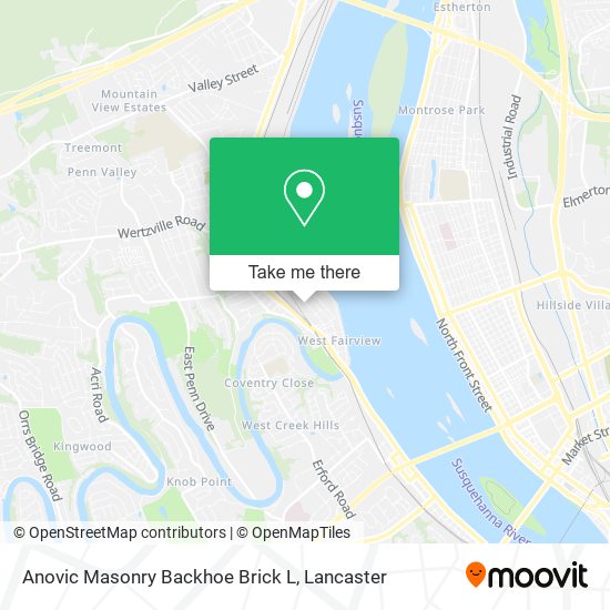 Mapa de Anovic Masonry Backhoe Brick L